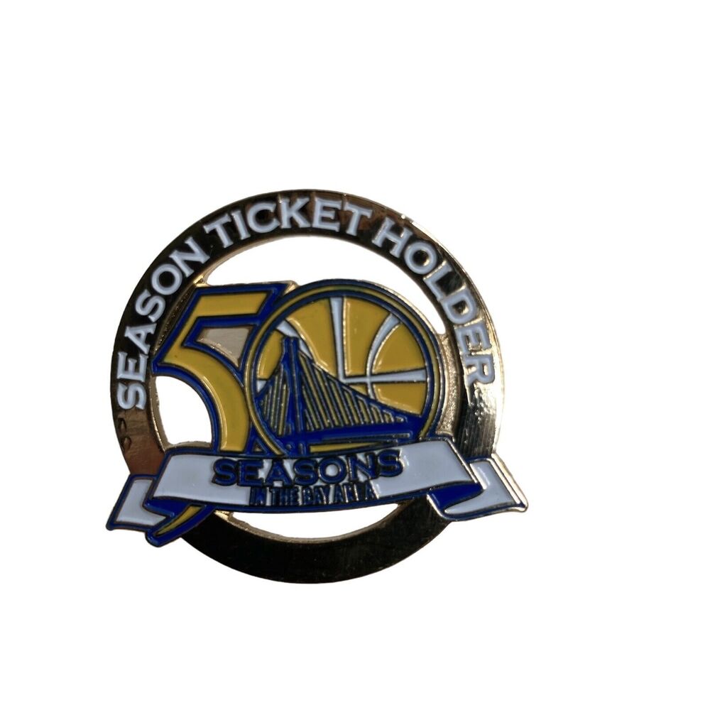 Golden State Warriors 50 Seasons In Bay Area NBA Basketball Ticket Holder Pin